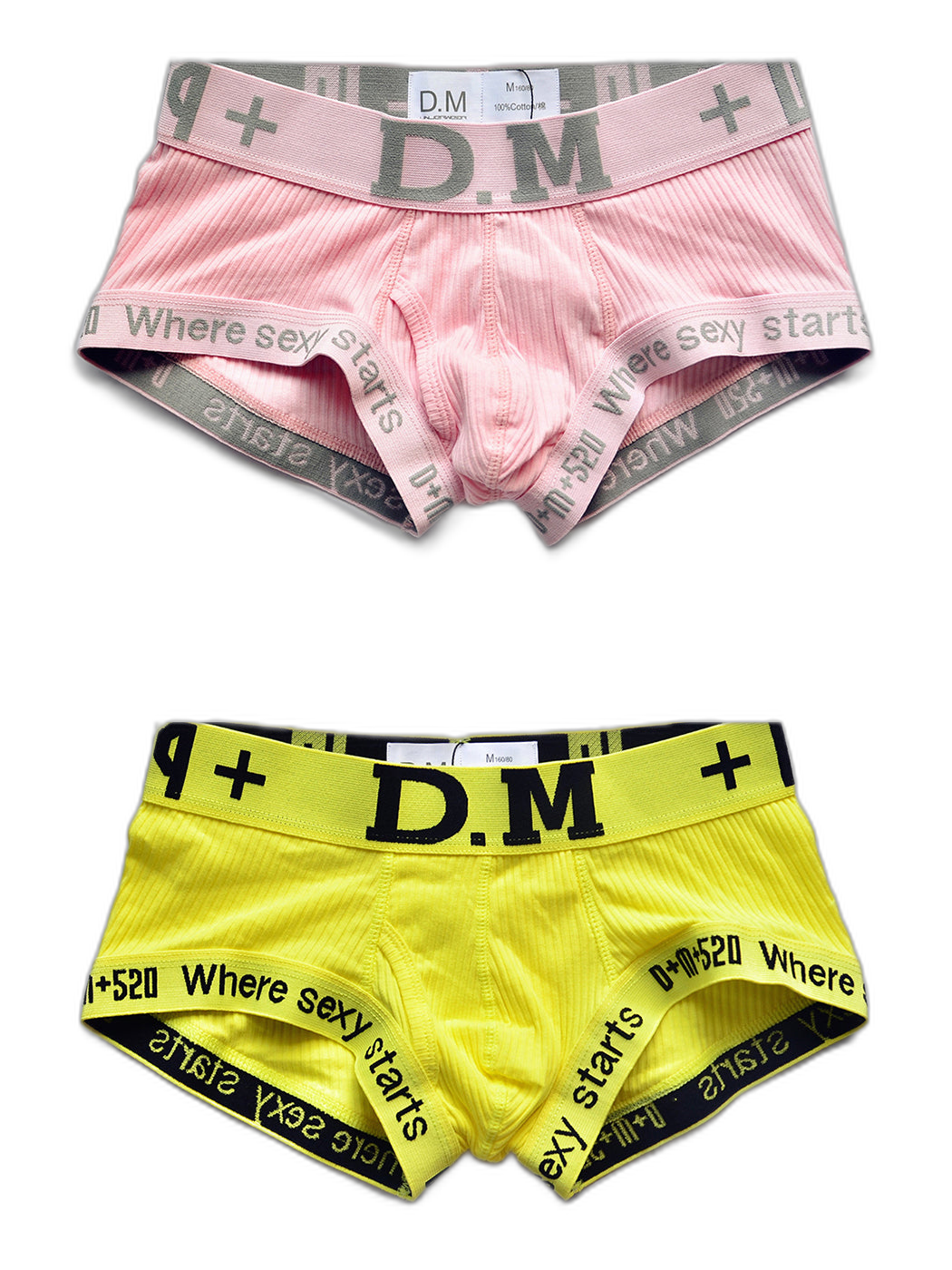 2 Pack Men's Low-rise Sexy Side Opening Pocket Trunk