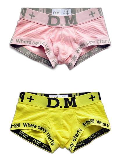 2 Pack Men's Low-rise Sexy Side Opening Pocket Trunk