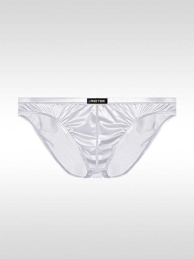 Men's Sexy Silky Thin Breathable Satin Low-Rise Briefs