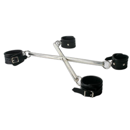 ruff GEAR Stainless Steel X Hog Tie Spreader Bar with Restraints