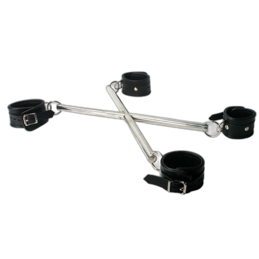 ruff GEAR Stainless Steel X Hog Tie Spreader Bar with Restraints