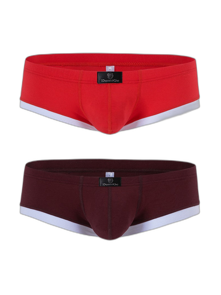 2 Pack Men's Ultra-Soft Modal Breathable Seamless Comfort Low-Rise Trunks