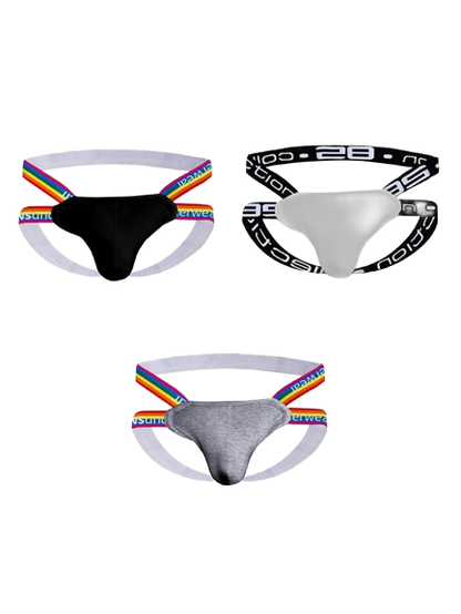 3-pack Rainbow Cotton Thong