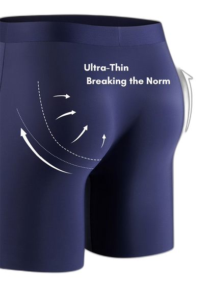 2 Pack Men's Ice Silk Anti-Chafing Quick-Dry Seamless Midway Briefs