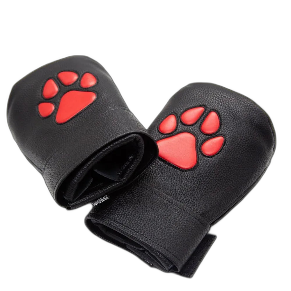 Leather Puppy Paw Mittens