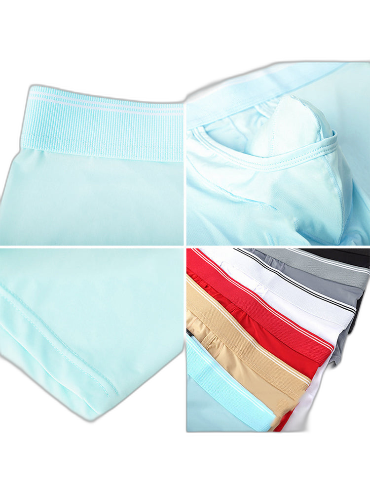 3 Pack Men's Mid-Rise Separation Breathable Elastic Trunks