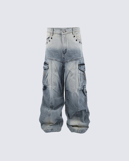 14-Ounce Heavyweight Vintage Washed Denim Pants