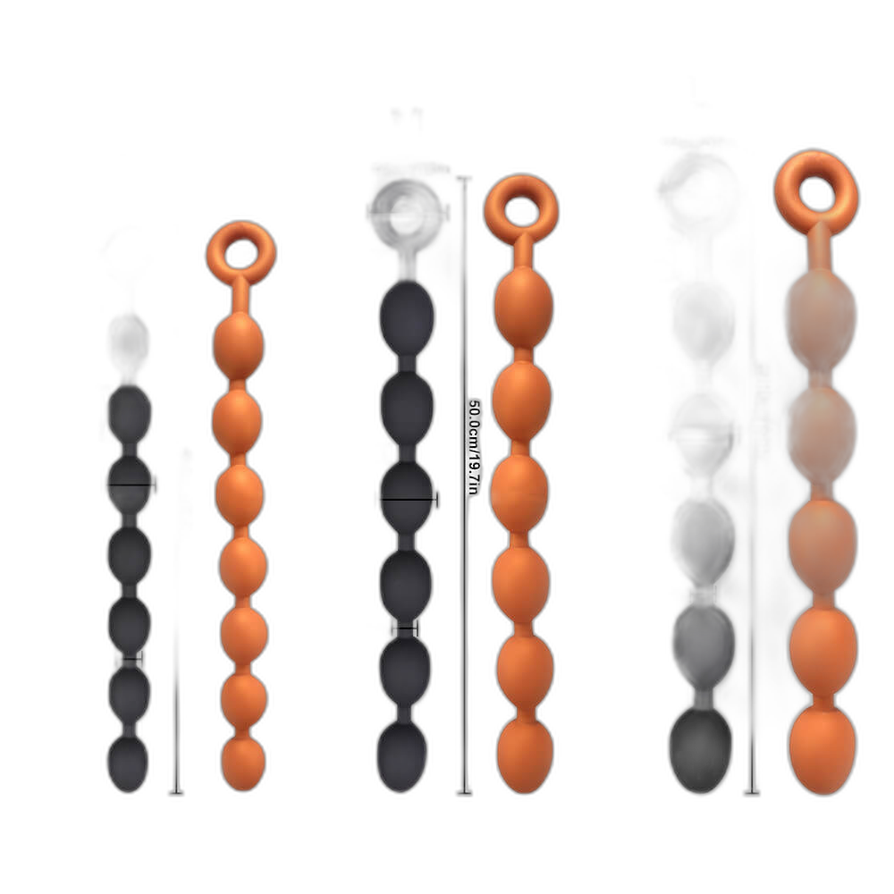 Drake - Silicone Anal Beads - 3 Sizes Anal Balls - Anal Chain with a Pull Ring