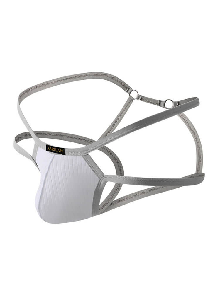 Men's Thin Strap Hollow Breathable Cotton Thong