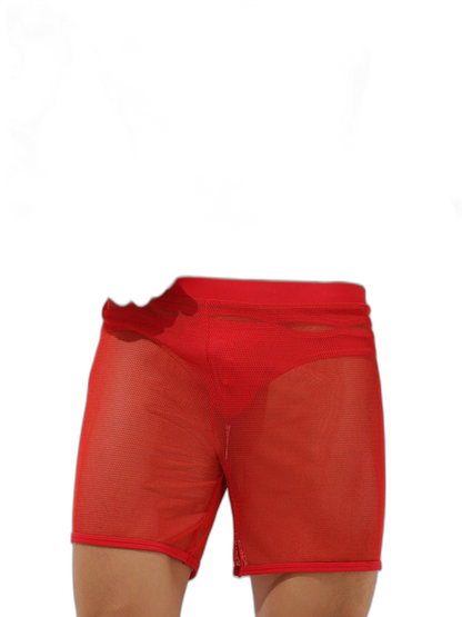 Men’s Sexy See Through Mesh Boxer Shorts