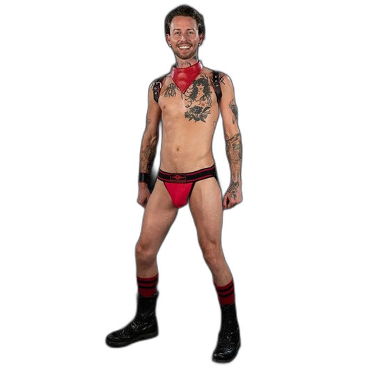 Mr.S Leather Bold Colour Jock Strap Red