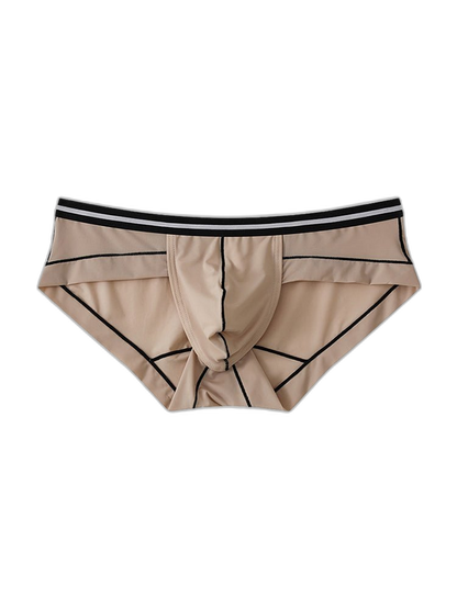 3 Pack Men's Semi-Transparent Comfortable Soft Skin-Friendly Minimalist Briefs