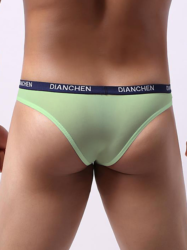 4 Pack Men's Sexy Comfortable Ice Silk Breathable Thong