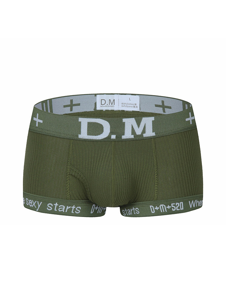 D.M Low Waist Sexy Cotton Comfort Capsule Boxer Briefs