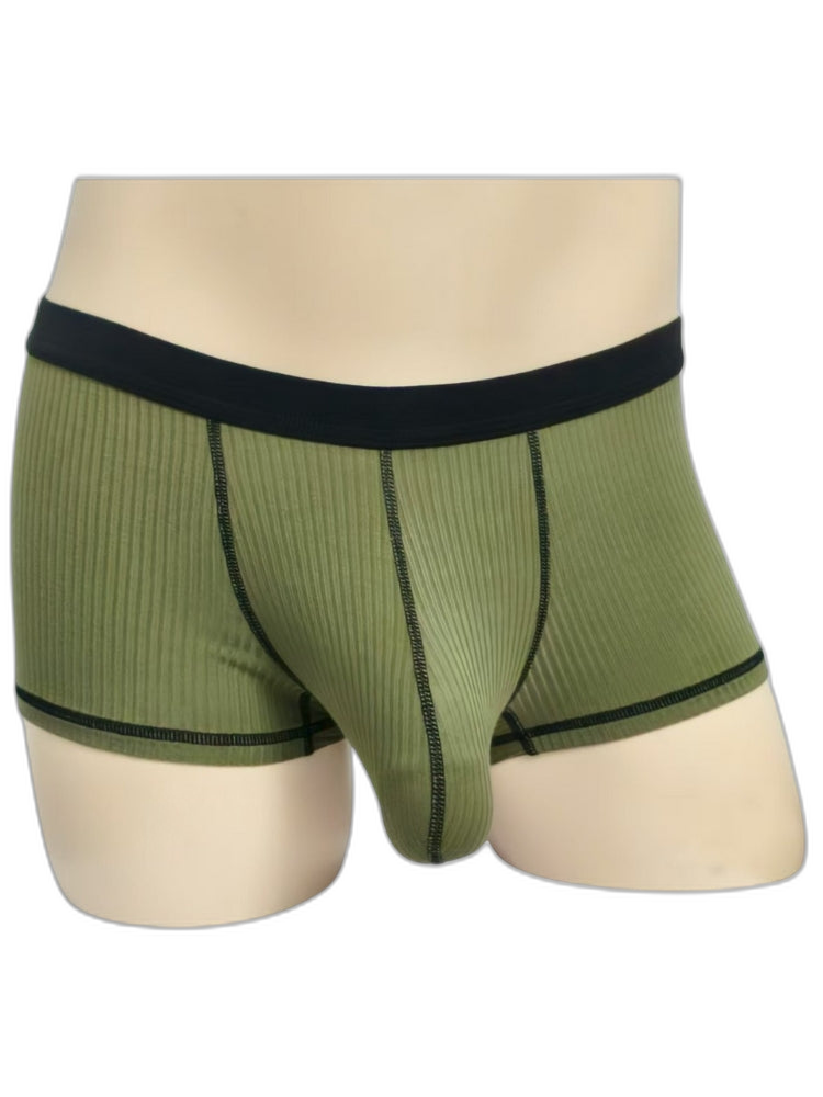 3 Pack Men's Ultra-Thin Cooling Large Supportive Pouch Breathable Low-Rise Trunks