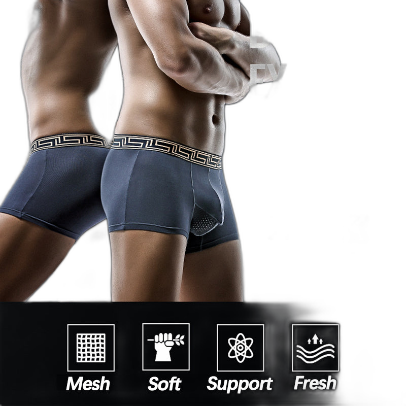 4 Pack Separate Ball Pouch Breathable Trunks