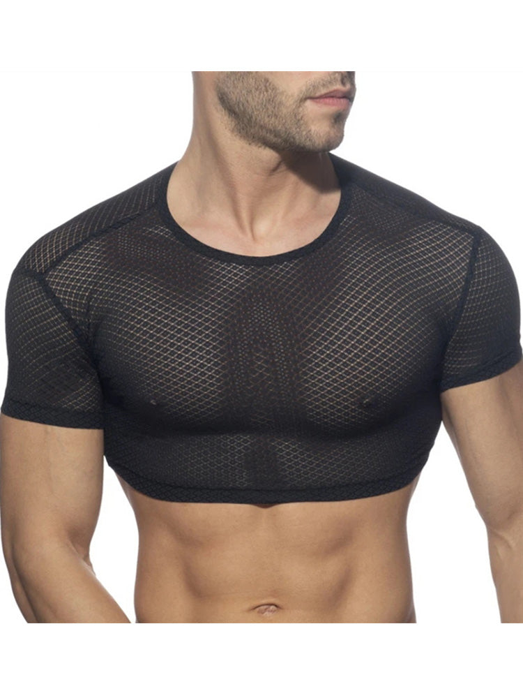 Men's Mesh Half Nylon T-Shirt