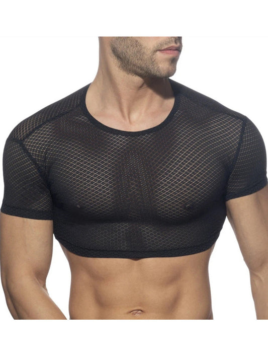 Men's Mesh Half Nylon T-Shirt