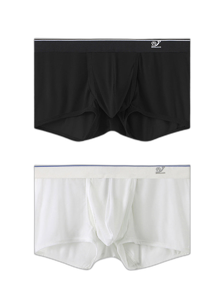 2 Pack Men's Breathable Mesh Trunks with Fly