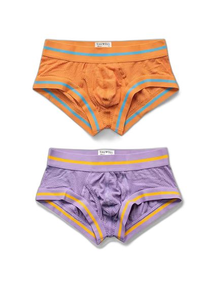 2 Pack Men's Spliced Color Trunks with Functional Fly