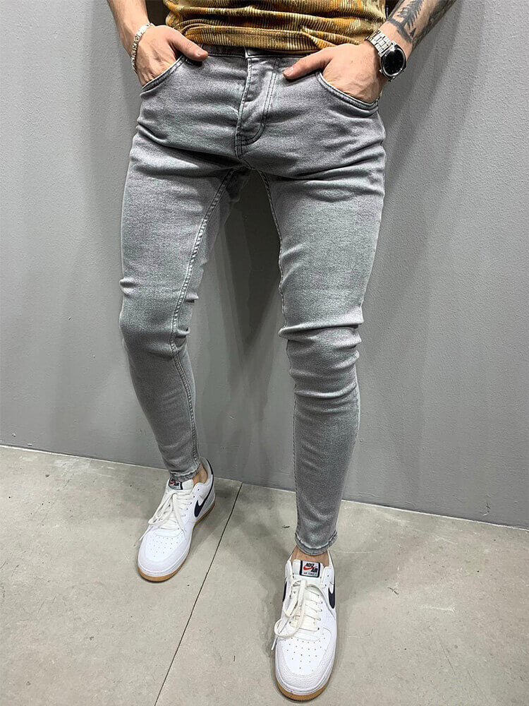 Men's Solid Color Stretch Skinny Fashion Jeans