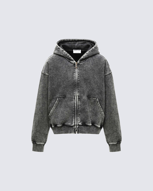 Heavyweight Vintage Zip-Up Hoodie