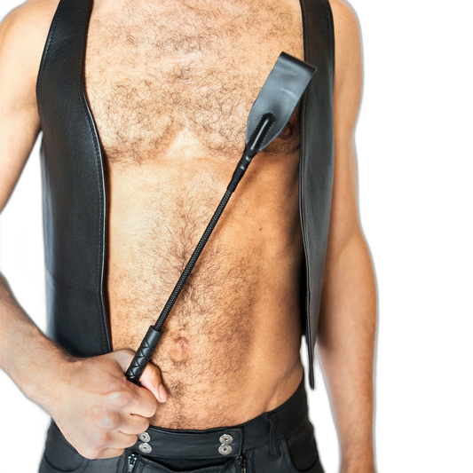 ruff GEAR Leather Crop 18 Inch Black