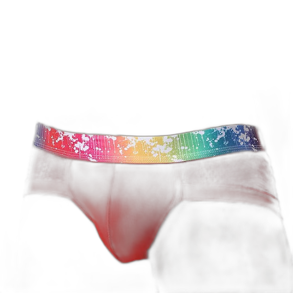 4 Pack Breathable Modal Colored Belt Briefs-rainbow pride underwear