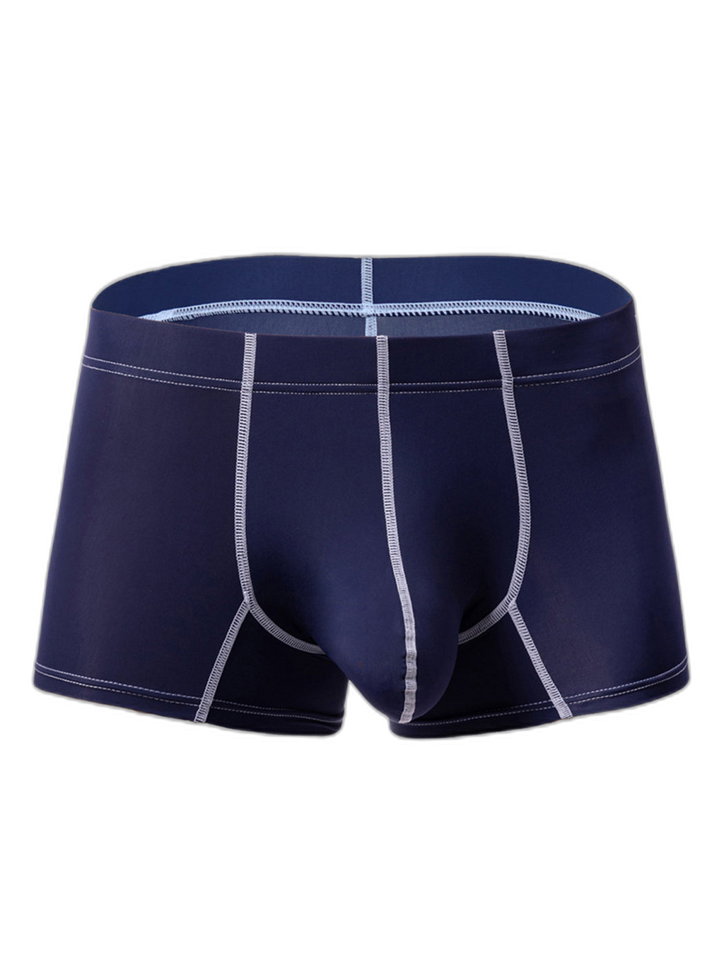 3 Pack Men's Large Pouch Contrast Binding Trunks