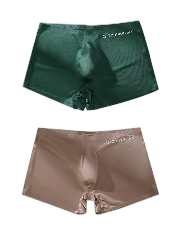 2-pack Men's Translucent Seamless 3D Pocket Trunks