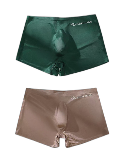 2-pack Men's Translucent Seamless 3D Pocket Trunks