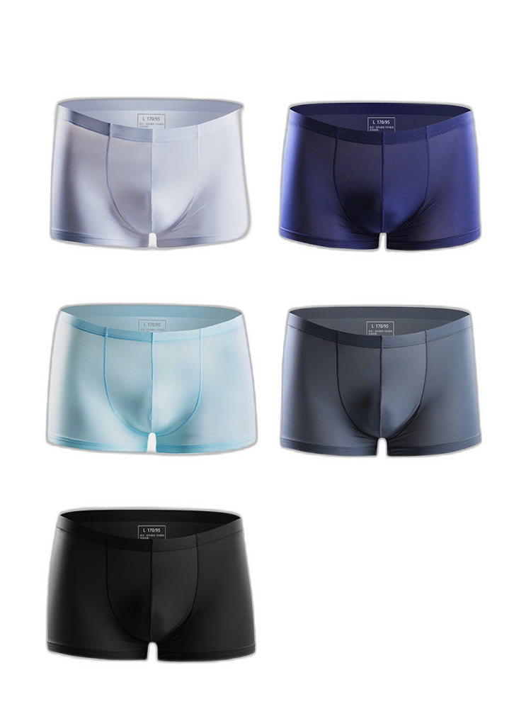 4 Pack Cooling Silk Bulge Pouch Men's Underwear