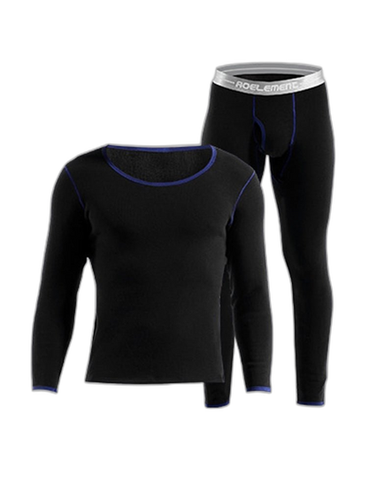 Fleece Lined Men's Thermal Underwear With Support Pouch
