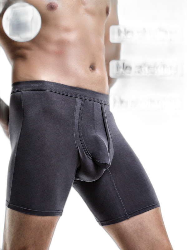2 Pack Long Boxer Briefs with Separate Pouch