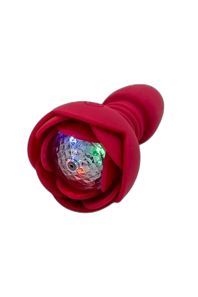 Red Rose Light Up Anal Plug