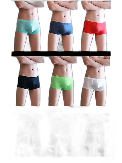 Thin Breathable Ice Silk U Convex Boxers for Men