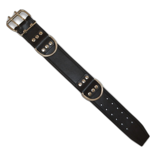 Prowler RED Leather Collar Black