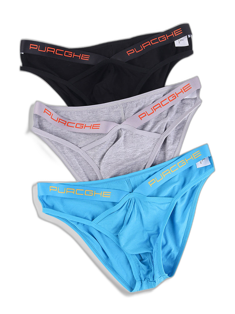 3 Pack Men's Low-Rise Sexy Hollow-Out Bikinis