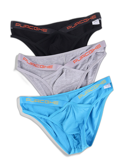 3 Pack Men's Low-Rise Sexy Hollow-Out Bikinis