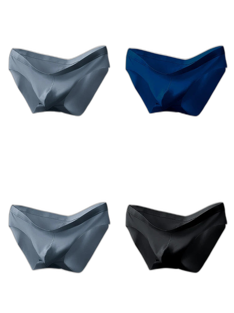 4 Pack Men's Seamlessess Thin Pouch Bikini
