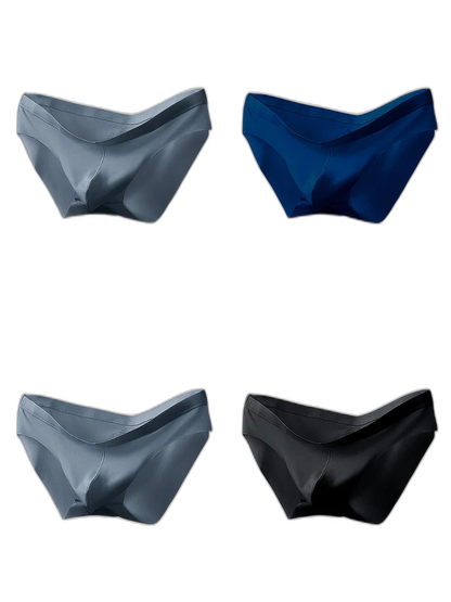 4 Pack Men's Seamlessess Thin Pouch Bikini