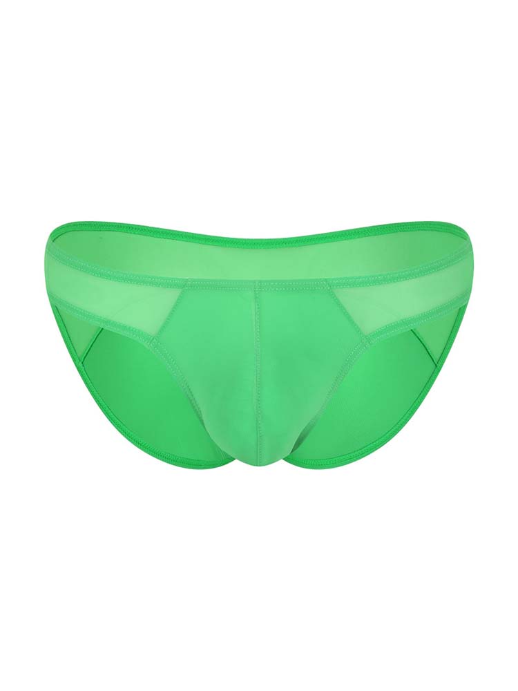 Men's Sexy Solid-Color Mesh-Panel Briefs