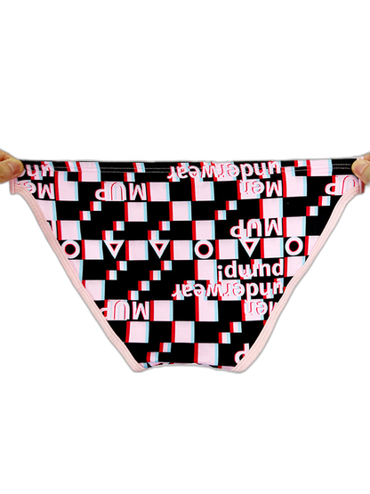2 Pack Men's Breathable Alphabet-Print Expanded Pouch Briefs
