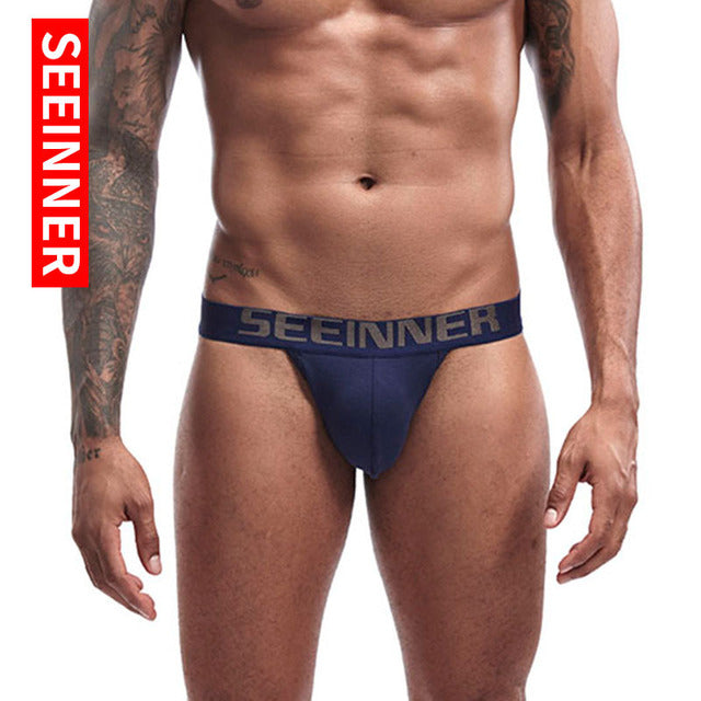 Cotton Sexy Low-waist Thongs Men's Underwear