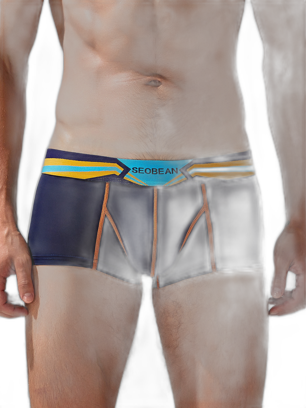 Men's Sport Splicing Lines Trunks