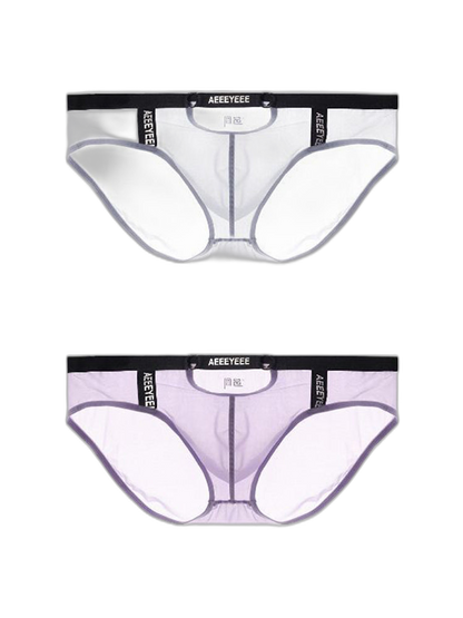 Men's Low Waist Narrow Waist Ice Silk Breathable Convex Pocket Briefs