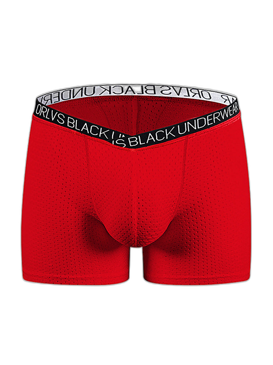 2 Pack Men's Sexy V-shape Waistband Mesh Trunks