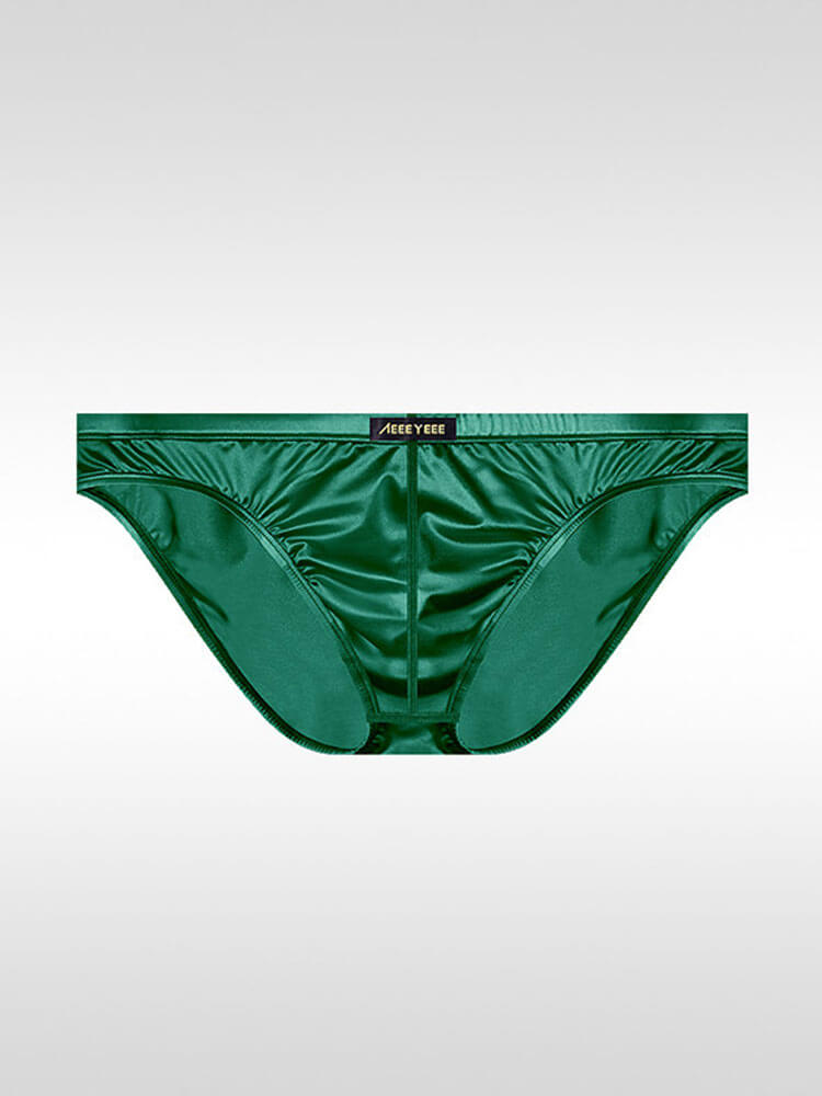 Men's Sexy Silky Thin Breathable Satin Low-Rise Briefs