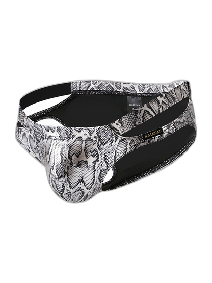 2-pack Men's Snake Print Hollow Briefs