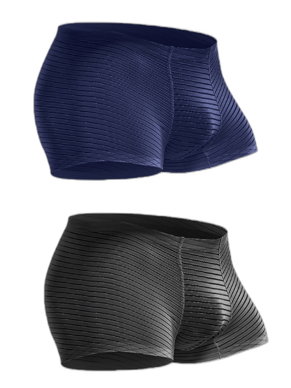 2 Pack Silk Striped Men's Super Thin Underwear
